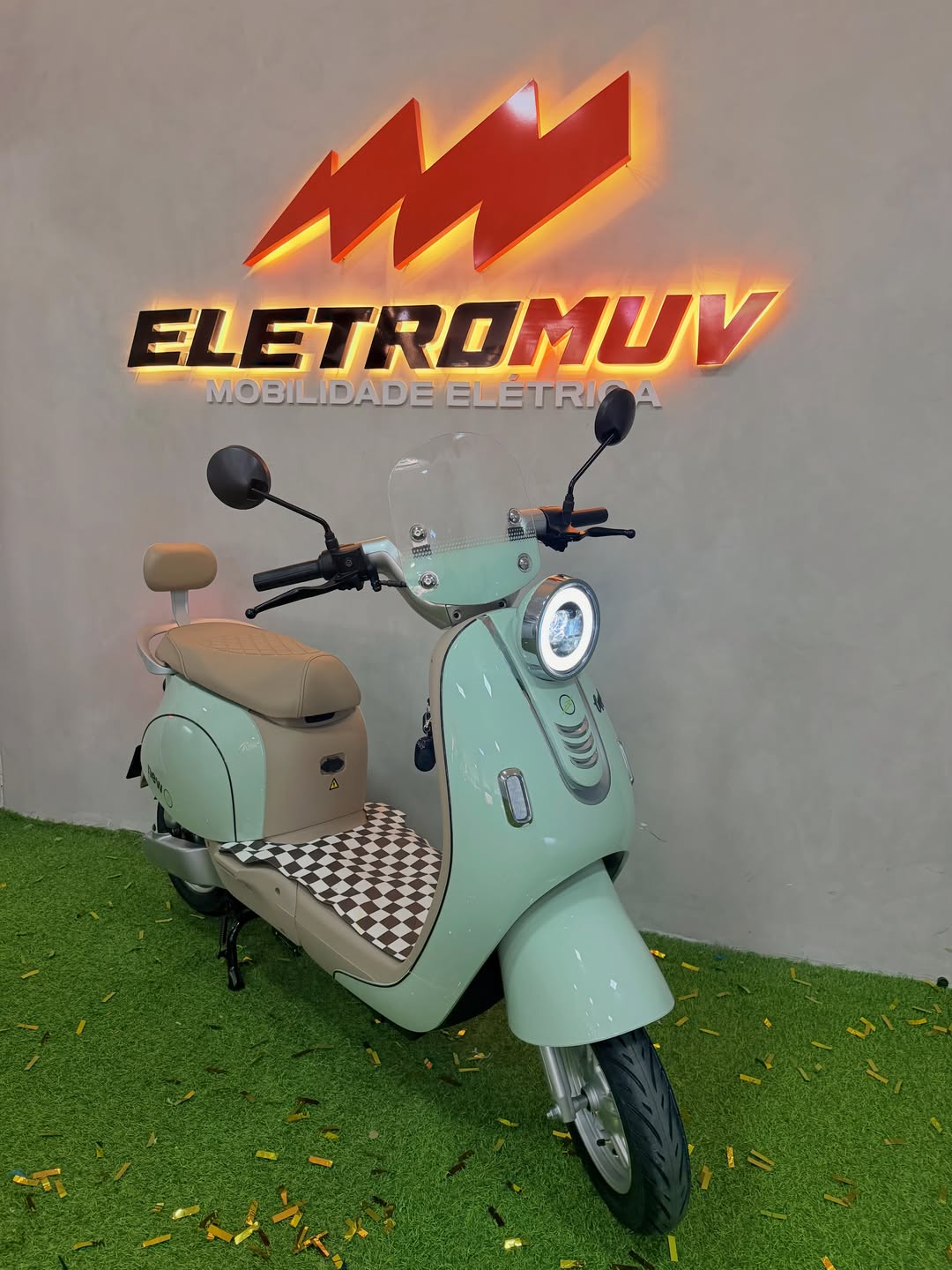 Scooter CAPPUCCINO 1000W verde-água e bege