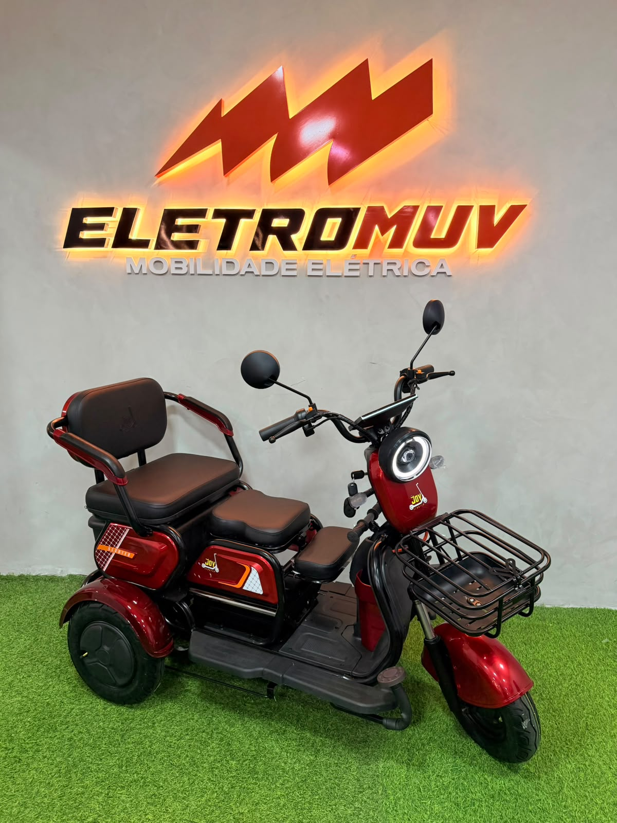 Triciclo elétrico 800w Comfort vermelho